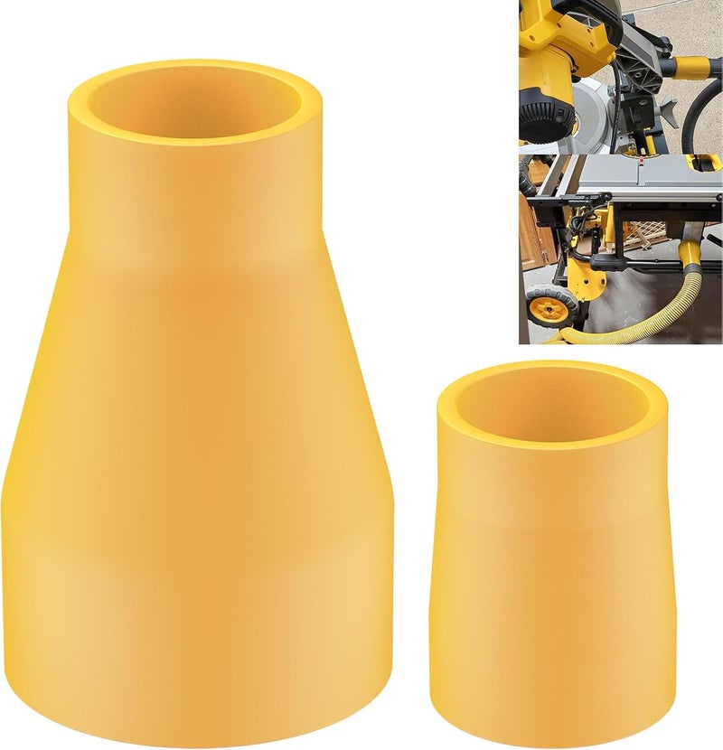 ZHONGXIA Miter Saw Vacuum Adapter Fits for Connecting 2 1/2" Outlet Connected to 1 7/8" Shop Vac Hose, for 3/5" Miter Saw Outlet to 1 7/8" Dust Collection Hose Dewalt DWE7491RS - Image 1